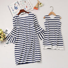 Load image into Gallery viewer, New Striped Mother Daughter Parent Child Dress Family Matching