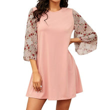 Load image into Gallery viewer, New Summer Floral Print 3/4 Sleeve Mini Sundress for Women Casual