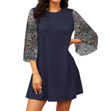 Load image into Gallery viewer, New Summer Floral Print 3/4 Sleeve Mini Sundress for Women Casual