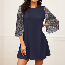 Load image into Gallery viewer, New Summer Floral Print 3/4 Sleeve Mini Sundress for Women Casual