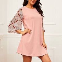 Load image into Gallery viewer, New Summer Floral Print 3/4 Sleeve Mini Sundress for Women Casual
