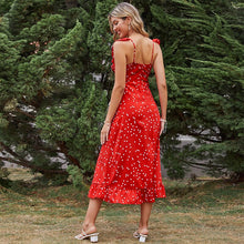 Load image into Gallery viewer, New Summer Polka Dot Print Long Dress Women Casual Ruffles