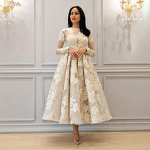 Load image into Gallery viewer, New Vestido De Festa Long Sleeve Ankle Length Prom Dresses