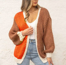 Load image into Gallery viewer, Knitted Sweater Ladies Spell color Long
