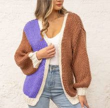 Load image into Gallery viewer, Knitted Sweater Ladies Spell color Long