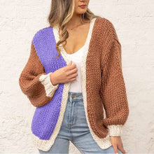 Load image into Gallery viewer, Knitted Sweater Ladies Spell color Long
