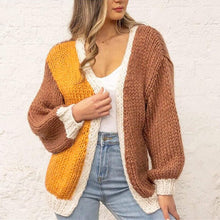Load image into Gallery viewer, Knitted Sweater Ladies Spell color Long
