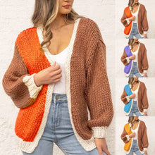 Load image into Gallery viewer, Knitted Sweater Ladies Spell color Long