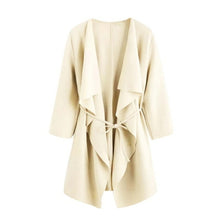 Load image into Gallery viewer, New Women Casual Collar Pocket Front Wrap Coat Jacket Outwear