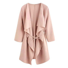 Load image into Gallery viewer, New Women Casual Collar Pocket Front Wrap Coat Jacket Outwear