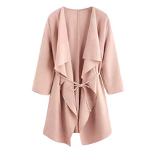 Load image into Gallery viewer, New Women Casual Collar Pocket Front Wrap Coat Jacket Outwear