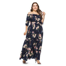 Load image into Gallery viewer, Women Dress Autumn Floral Mid Sleeve Large
