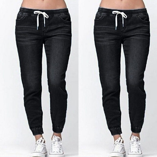 Skinny Middle Waist Ladies Lantern Jeans