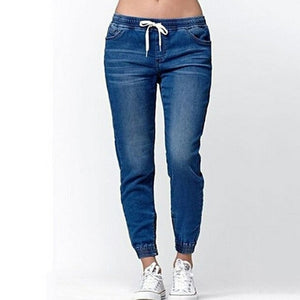 Skinny Middle Waist Ladies Lantern Jeans