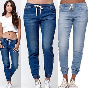 Skinny Middle Waist Ladies Lantern Jeans