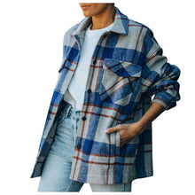 Load image into Gallery viewer, New Women&#39;s New Jacket Casual Fashion Woolen Jacket Plaid Shirt