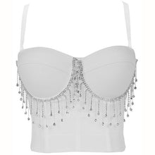 Load image into Gallery viewer, New Women's Sexy Beaded Tassel Tube Top Bodycon Suspender Top