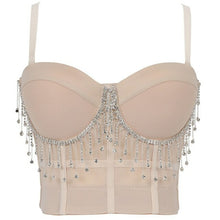 Load image into Gallery viewer, New Women's Sexy Beaded Tassel Tube Top Bodycon Suspender Top