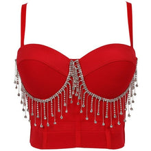 Load image into Gallery viewer, New Women's Sexy Beaded Tassel Tube Top Bodycon Suspender Top