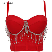 Load image into Gallery viewer, New Women's Sexy Beaded Tassel Tube Top Bodycon Suspender Top