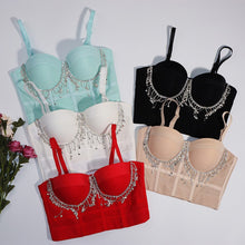 Load image into Gallery viewer, New Women's Sexy Beaded Tassel Tube Top Bodycon Suspender Top