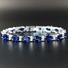 Load image into Gallery viewer, New arrival Bracelets For women Blue Cubic Zirconia Silver Color