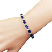 Load image into Gallery viewer, New arrival Bracelets For women Blue Cubic Zirconia Silver Color