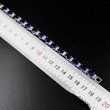 Load image into Gallery viewer, New arrival Bracelets For women Blue Cubic Zirconia Silver Color