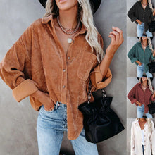 Load image into Gallery viewer, New style Spring Autumn Women's Shirt Solid Color Lapel Casual