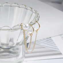 Load image into Gallery viewer, Pearl Long Tassel Ear Clip New Fashion Simple Earrings Style