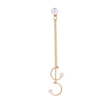 Load image into Gallery viewer, Pearl Long Tassel Ear Clip New Fashion Simple Earrings Style