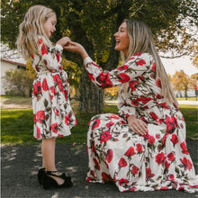 Load image into Gallery viewer, Printed Mother Daughter Flower Dress