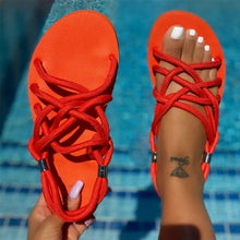 Load image into Gallery viewer, Sandals Woman Shoes Braided Rope Beach Shoes Open Toe Ladies - Sophornlilly