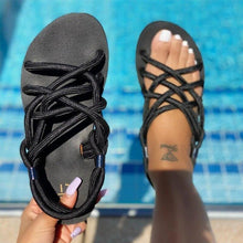 Load image into Gallery viewer, Sandals Woman Shoes Braided Rope Beach Shoes Open Toe Ladies - Sophornlilly