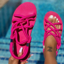 Load image into Gallery viewer, Sandals Woman Shoes Braided Rope Beach Shoes Open Toe Ladies - Sophornlilly