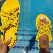 Load image into Gallery viewer, Sandals Woman Shoes Braided Rope Beach Shoes Open Toe Ladies - Sophornlilly