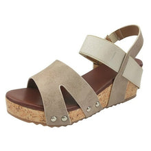 Load image into Gallery viewer, Sexy High Heels sandals Wedge Slippers Women Leather Sandals Plus