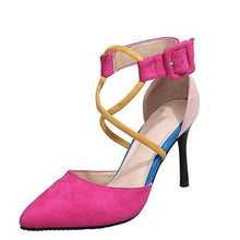 Load image into Gallery viewer, Sexy Point toe Sandals with Slim Heel Cross Lacing Hollow Heels - Sophornlilly