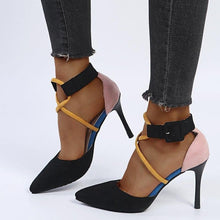 Load image into Gallery viewer, Sexy Point toe Sandals with Slim Heel Cross Lacing Hollow Heels - Sophornlilly