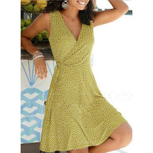 Load image into Gallery viewer, Sexy Sleeveless Deep V neck Women's Dress Lace Up Floral Print - Sophornlilly