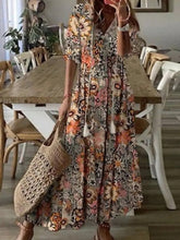 Load image into Gallery viewer, Sexy Women V Neck Vintage Boho Long Dress