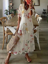Load image into Gallery viewer, Sexy Women V Neck Vintage Boho Long Dress