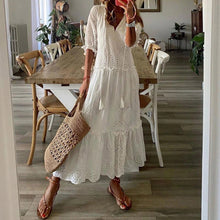 Load image into Gallery viewer, Sexy Women V Neck Vintage Boho Long Dress