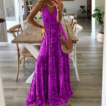 Load image into Gallery viewer, Sexy Women V Neck Vintage Boho Long Dress