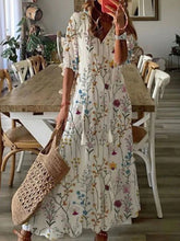 Load image into Gallery viewer, Sexy Women V Neck Vintage Boho Long Dress