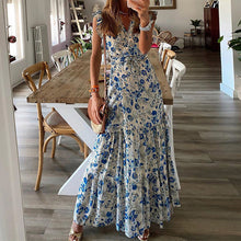 Load image into Gallery viewer, Sexy Women V Neck Vintage Boho Long Dress