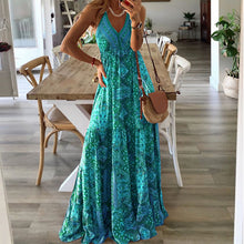 Load image into Gallery viewer, Sexy Women V Neck Vintage Boho Long Dress