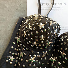 Load image into Gallery viewer, Shiny Rivet Top Women Shining Backless Bustier  Festival Sexy Top