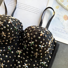Load image into Gallery viewer, Shiny Rivet Top Women Shining Backless Bustier  Festival Sexy Top