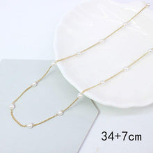 Load image into Gallery viewer, Simple Baroque Pearl Choker Necklaces For Women Bead Gold Color - Sophornlilly